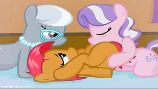 ���ट्टू अश्लील... Rinbow ड्यास, Fluttershy, गोधूलि Sparkle, Applebloom.