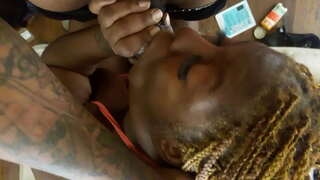 Deepthroat sciatta testa da ebano bbw