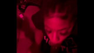 Ebony Freak draeniau fy BBC yn ôl ystafell stiwdio